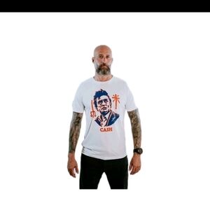 Rogue American Johnny Cash Saint Or Sinner Tshirt Mens L EUC